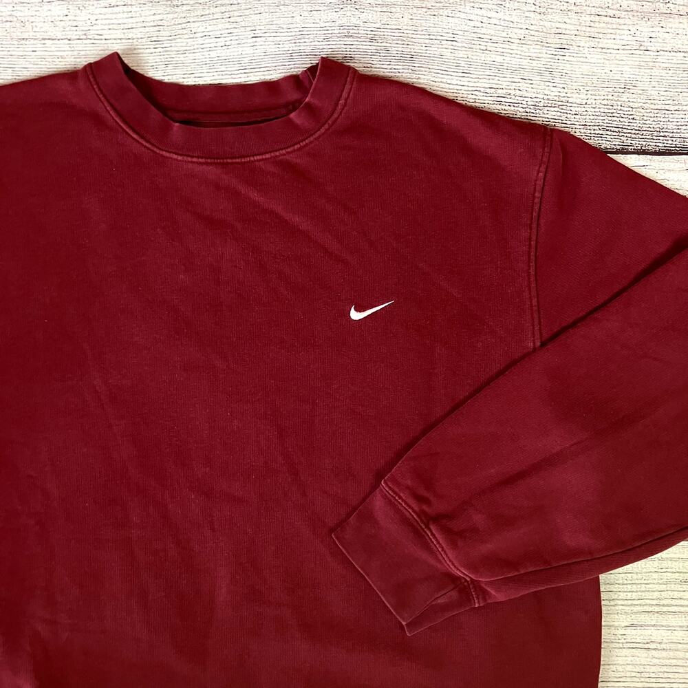 Vintage Y2k Nike Silver Tag Maroon Essential Crewneck